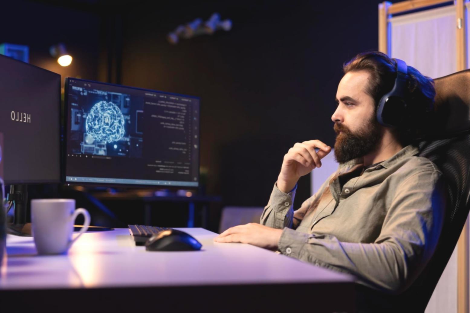 Team di sviluppatori che collaborano su progetti 3D interattivi